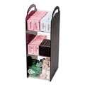 Linen and Table Accessories | Vertiflex Commercial Grade VFCT-18 6.13 in. x 8 in. x 18 in. 6-Compartment Compact Condiment Organizer - Black image number 3