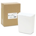 Paper & Dispensers | HOSPECO 250-201W 1 Gallon PPC Plastic Wall Mount Sanitary Napkin Receptacle-ABS - White image number 3