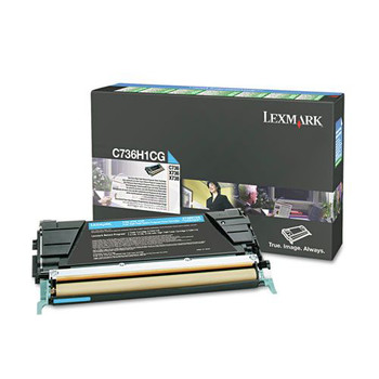Lexmark C736H1CG C736H1CG 10,000 Page-Yield Return Program High-Yield Toner - Cyan