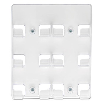 Deflecto 70601 8.5 in. x 1.63 in. x 9.75 in. Plastic 6-Pocket Business Card Holder - Clear