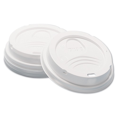 Just Launched | Dixie D9538 8 oz. Dome Hot Drink Lids - White (1000/Carton) image number 0