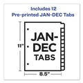Just Launched | Avery 11307 11 in. x 8.5 in. 12-Tab Preprinted Laminated Jan. to Dec. Tab Dividers with Gold Reinforced Binding Edge - Buff (1-Set) image number 6