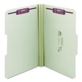 File Folders | Smead 19934 Recycled Pressboard Fastener Folders with 1/3-Cut Tabs - Legal, Gray/Green (25/Box) image number 0