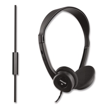  | Maxell 199845 HP100 Headphone with Mic, Black