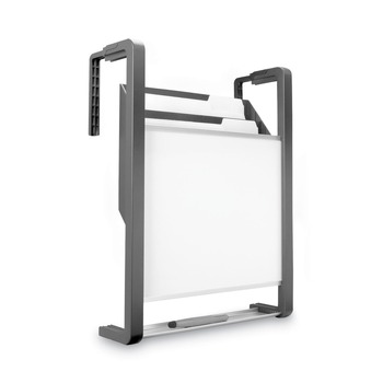 Quartet OFD Three-Pocket Hanging File Pocket with Dry Erase Board - Letter, Black