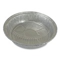Food Trays, Containers, and Lids | Boardwalk BWKROUND9CLID 9 in. Plastic Dome Lids for Aluminum Round To-Go Containers - Clear (500/Carton) image number 2