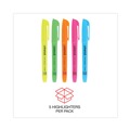 Highlighters | Universal UNV08850 Chisel Tip Assorted Ink/Barrel Pocket Highlighters (5/Set) image number 5