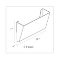 File Folders | Storex 70207U06C 16 in. x 4 in. x 7 in. Wall File - Legal Size/Clear image number 2