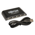Office Electronics & Batteries | Tripp Lite U225-004-R USB 2.0 Hub, 4 Ports - Black/Silver image number 2