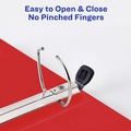 Binders | Avery 79325 11 in. x 8.5 in. DuraHinge Heavy-Duty View Binder with 3 Locking One Touch EZD Rings and 3 in. Capacity - Red (4/Carton) image number 7