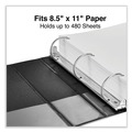 Binders | Universal UNV20745 11 in. x 8.5 in. 2 in. Capacity 3 Rings Slant D-Ring View Binder - Black image number 8