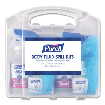 PRODUCTS | PURELL 3841-01-CLMS 4.5 in. x 11.88 in. x 11.5 in. One Clamshell Case Body Fluid Spill Kit with 2 Single Use Refills/Carton