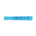 Highlighters | Universal UNV08864 Fluorescent Ink Chisel Tip Desk Highlighters - Blue (1 Dozen) image number 2