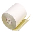 Paper Towels and Napkins | PM Company 7706 3 in. x 90 ft. Impact Printing Carbonless Paper Rolls - White/Canary (50/Carton) image number 3