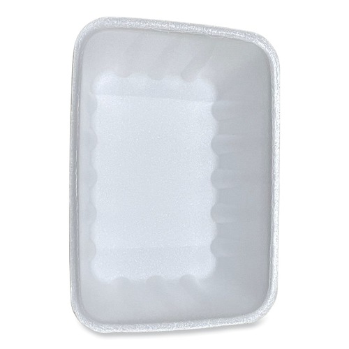 Food Trays, Containers, and Lids | GEN 42WH 8.75 in. x 6.32 in. x 2.25 in. #42K Meat Trays - White (252/Carton) image number 0