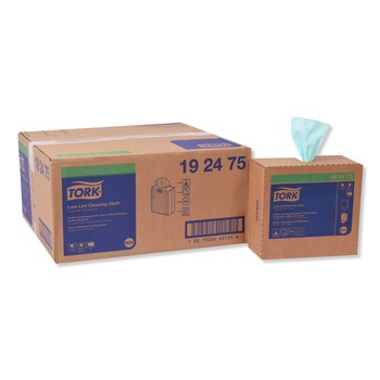 CLEANING CLOTHS | Tork 192475 1-Ply 9 in. x 16.5 in. Unscented Low-Lint Cleaning Cloth - Turquoise (800/Carton)