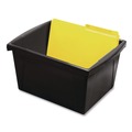 Boxes & Bins | Storex 61427U06C Storage Bin with Lid, 4 gal, 11.25-in x 11.25-in x 7.87-in, Black, 6/Pack image number 5