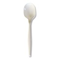 Cutlery | Boardwalk BWKSOUPMWPP 4.86 in. Mediumweight Polypropylene Soup Spoon Cutlery - White (1000/Carton) image number 2