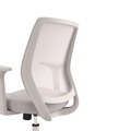 Office Chairs | Alera ALEWX42BME47 17.09 in. to 20.83 in. Seat Height Supports 275 lbs. Wessex Ergonomic Fabric Mesh Swivel Task Chair - Gray Seat/Back, White Base image number 2