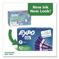Washable Markers | EXPO 80008A Low-Odor Broad Chisel Tip Dry-Erase Marker - Purple (1-Dozen) image number 4