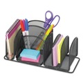 Office Filing Cabinets & Shelves | Safco 3251BL 12.5 in. x 5.25 in. x 5.25 in. 6 Compartments Steel Deluxe Organizer - Black image number 2
