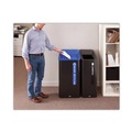 Trash & Waste Bins | Rubbermaid Commercial 2078967 Sustain 15 gal Metal/Plastic Decorative Refuse with Recycling Lid - Black image number 6