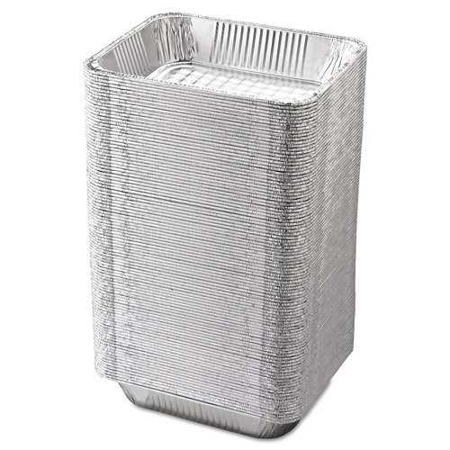  | Handi-Foil 32135 10.38 in. x 12.75 in. Half-Size Deep Aluminum Steam Table Pans (100/Carton) image number 0