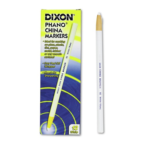 Back to School Sale | Dixon X00092 China Marker - White (1-Dozen) image number 0