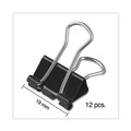 Binding Spines & Combs | Universal UNV10200 Binder Clips - Small, Black/Silver (1 Dozen) image number 4