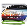 Rubber Bands | Alliance 02005 1 lbs. Box Size 117B 0.08 in. Gauge X-Treme Rubber Bands - Lime Green (1-Box) image number 1