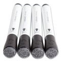 Washable Markers | U Brands 2925U01-12 Low-Odor Dry-Erase Markers with Erasers - Black/Broad Chisel Tip (1-Dozen) image number 4