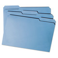 File Folders | Smead 17043 1/3-Cut Tabs Assorted Legal Size 0.75 in. Expansion Colored File Folders - Blue (100/Box) image number 4