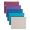 File Folders | Smead 64056 Letter Size 1/5-Cut Tabs Colored Hanging File Folders - Assorted Jewel Tone Colors (25/Box) image number 0
