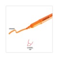 Highlighters | Universal UNV08853 Chisel Tip Fluorescent Orange Ink Orange Barrel Pocket Highlighters (1 Dozen) image number 7