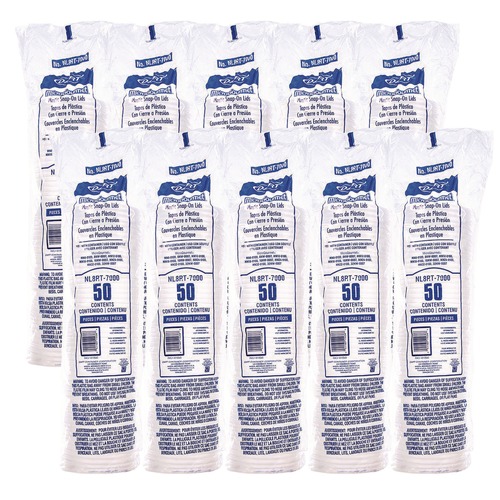 Food Trays, Containers, and Lids | Dart NL8RT-7000 Conex Deli Container Lids - Clear (500/Carton) image number 0