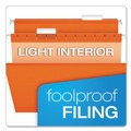 File Folders | Pendaflex 04152 1/5 ORA 1/5-Cut Tabs Colored Reinforced Hanging Letter Folders - Orange (25/Box) image number 3