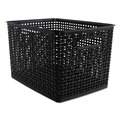 Boxes & Bins | Advantus 40328 13.88 in. x 10.5 in. x 8.75 in. Weave Bins - Black (2/Pack) image number 1