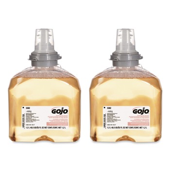 GOJO Industries 5362-02 1200 mL Premium Foam Antibacterial Hand Wash - Fresh Fruit Scent (2/Carton)