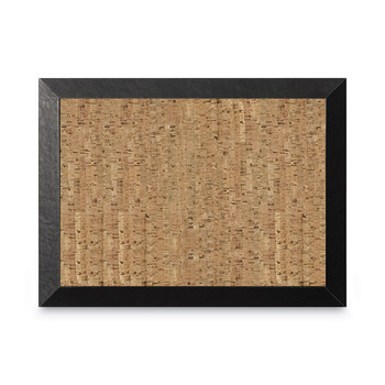 BULLETIN BOARDS | MasterVision SF0722581012 36 in. x 24 in. Natural Cork Bulletin Board - Tan Surface/Black Wood Frame