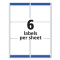 Labels | Avery 06464 3.33 in. x 4 in. Inkjet/Laser Printers Removable Multi-Use Labels - White (150/Pack) image number 1