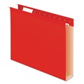 File Folders | Pendaflex 04152X2 RED 1/5-Cut Tabs 2 in. Capacity Letter Size Extra Capacity Reinforced Hanging File Folders with Box Bottom - Red (25/Box) image number 0