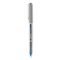 Pens | uni-ball 60134 VISION Fine 0.7 mm Stick Roller Ball Pen - Blue Ink Silver/Blue/Clear Barrel (1-Dozen) image number 2