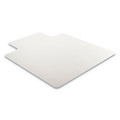Office Chair Mats | Deflecto CM15113 RollaMat 36 in. x 48 in. Flat Lipped Medium Pile Carpet Frequent Use Chair Mat - Clear image number 3