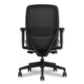Office Chairs | HON HONNR12SAMC22BT Nucleus Series 16.63 to 21.13 Seat Height Recharge Task Chair - Frost Seat, Black Back, Black Base image number 2