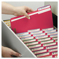 File Folders | Smead 12740 0.75 in. Expansion Top Tab Colored 2-Fastener Folders - Letter Size/Red Exterior (50/Box) image number 5