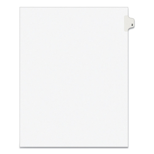 Dividers & Tabs | Avery 11912 11 x 8.5 Avery Style Preprinted Legal Exhibit Side 10-Tab Index Dividers - White (25/Pack) image number 0