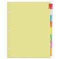 Dividers & Tabs | Universal UNV20840 11 in. x 8.5 in. Insertable Tab Index with 8 Assorted Tabs - Buff (24/Box) image number 1