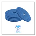 Just Launched | Boardwalk BWK4016BLU 16 in. Diameter Scrubbing Floor Pads - Blue (5/Carton) image number 4