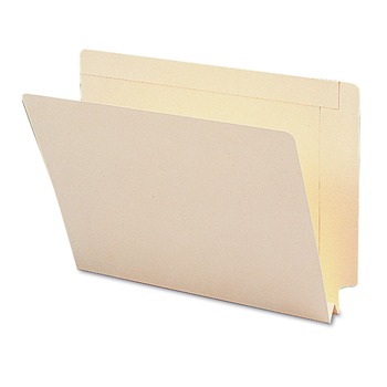 Smead 24275 Straight Tabs Letter Size 1.5 in. Expansion Heavyweight End Tab Expansion Folders - Manila (50/Box)