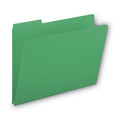 File Folders | Smead 21546 1/3-Cut Tabs Assorted Letter Size 1 in. Expansion Recycled Heavy Pressboard Folders - Green (25/Box) image number 1